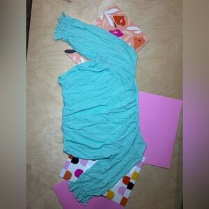 Aqua Long Sleeve Blouse